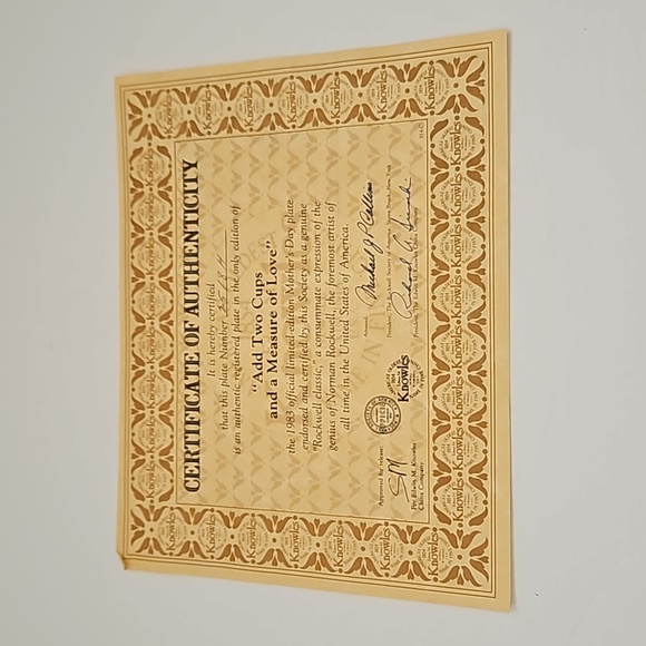 Edwin M Knowles China Add Two Cups and a Measure of Love Norman Rockwell Plate - Picture 7 of 9